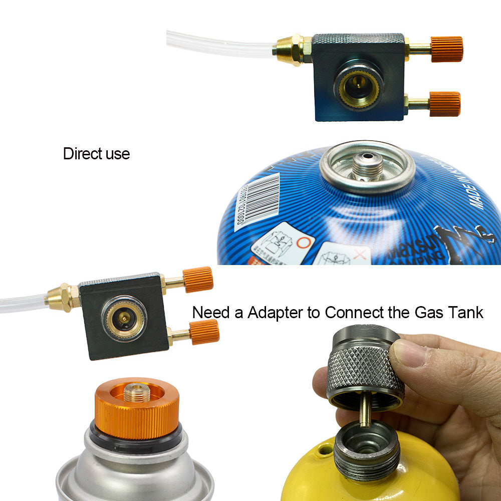 3-in-1 Camping Gas Refill Tool for Flat and Long Canisters